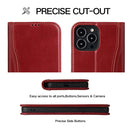 Genuine Leather Horizontal Flip Leather Case with Holder & Card Slots & Wallet For iPhone 13 Pro Max(Wine Red)