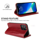 Genuine Leather Horizontal Flip Leather Case with Holder & Card Slots & Wallet For iPhone 13 Pro Max(Wine Red)