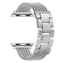 Six-chains Three-beads Steel Watch Band For Apple Watch Series 7 45mm / 6 & SE & 5 & 4 44mm / 3 & 2 & 1 42mm(Silver)