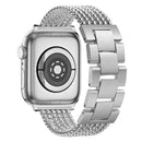 Six-chains Three-beads Steel Watch Band For Apple Watch Series 7 45mm / 6 & SE & 5 & 4 44mm / 3 & 2 & 1 42mm(Silver)