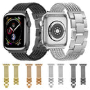 Six-chains Three-beads Steel Watch Band For Apple Watch Series 7 45mm / 6 & SE & 5 & 4 44mm / 3 & 2 & 1 42mm(Silver)