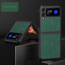For Samsung Galaxy Z Flip3 5G Cross Texture All Inclusive Shockproof Protective Case(Green)