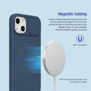 NILLKIN CamShield MagSafe Magnetic Liquid Silicone + PC Full Coverage Case For iPhone 13(Blue)