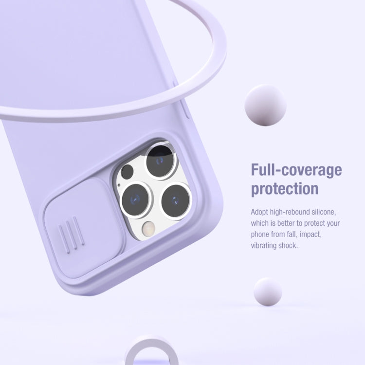 NILLKIN CamShield Liquid Silicone + PC Full Coverage Case For iPhone 13 Pro Max(Blue)