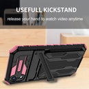 Kickstand Armor Card Wallet Phone Case For iPhone XR(Pink)