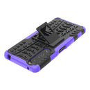 For Sony Xperia 1 III Tire Texture Shockproof TPU+PC Protective Case with Holder(Purple)