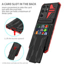 For Samsung Galaxy S21+ 5G Armor Card PC + TPU Shockproof Case with Card Slot & Invisible Holder(Red)
