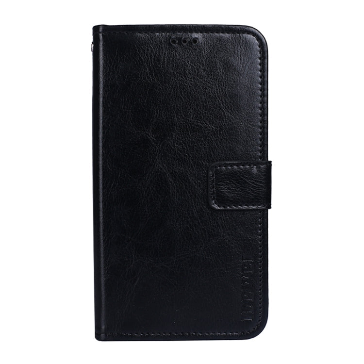 For Motorola Edge 20 Lite idewei Crazy Horse Texture Horizontal Flip Leather Case with Holder & Card Slots & Wallet(Black)