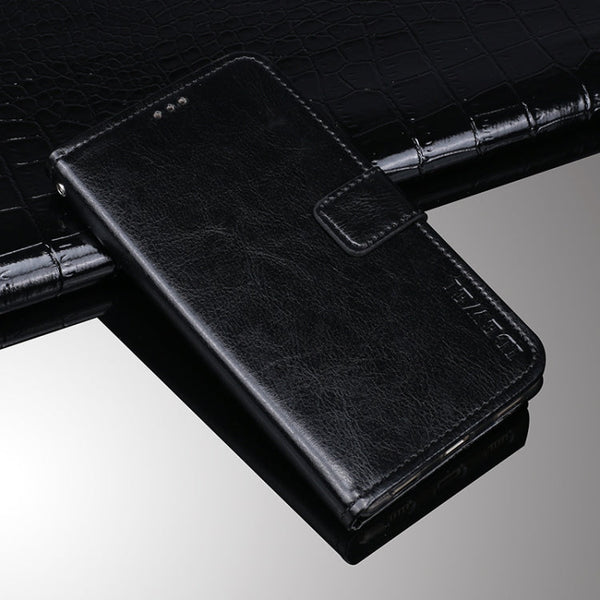For Motorola Edge 20 Lite idewei Crazy Horse Texture Horizontal Flip Leather Case with Holder & Card Slots & Wallet(Black)