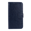 For Motorola Edge 20 Lite idewei Crazy Horse Texture Horizontal Flip Leather Case with Holder & Card Slots & Wallet(Dark Blue)