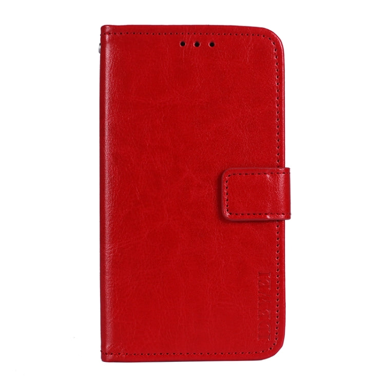 For Motorola Edge 20 Lite idewei Crazy Horse Texture Horizontal Flip Leather Case with Holder & Card Slots & Wallet(Red)