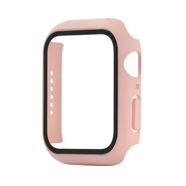 Shockproof PC+Tempered Glass Protective Case with Packed Carton For Apple Watch Series 6 & SE & 5 & 4 40mm(Pink)