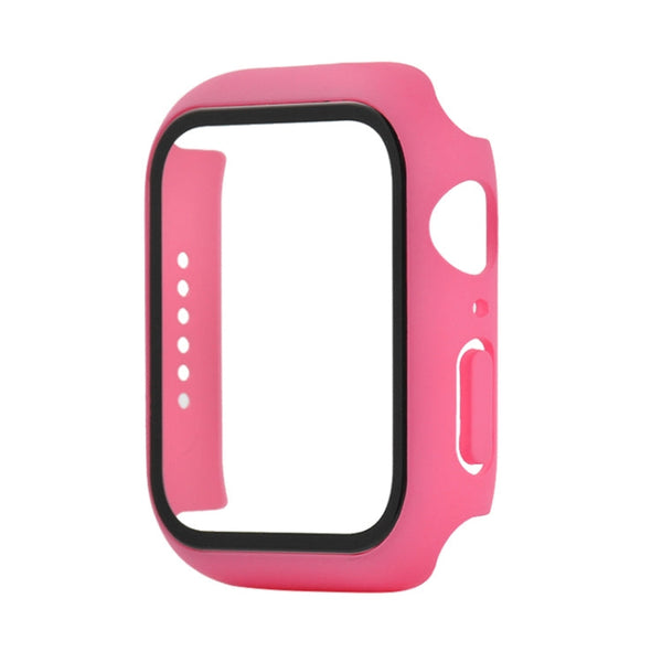 Shockproof PC+Tempered Glass Protective Case with Packed Carton For Apple Watch Series 6 & SE & 5 & 4 40mm(Rose Red)