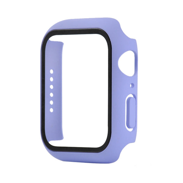 Shockproof PC+Tempered Glass Protective Case with Packed Carton For Apple Watch Series 6 & SE & 5 & 4 40mm(Light Purple)