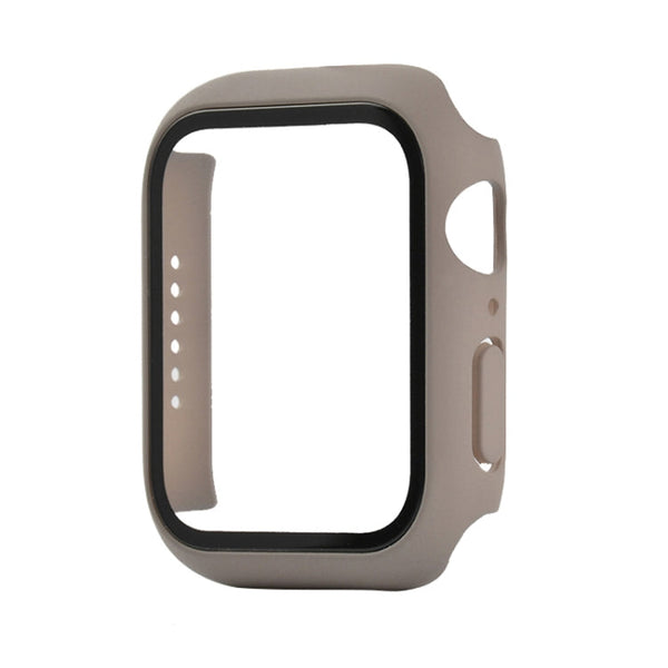 Shockproof PC+Tempered Glass Protective Case with Packed Carton For Apple Watch Series 6 & SE & 5 & 4 40mm(Khaki)