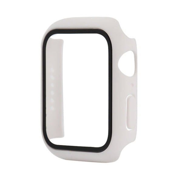 Shockproof PC+Tempered Glass Protective Case with Packed Carton For Apple Watch Series 6 & SE & 5 & 4 40mm(White)