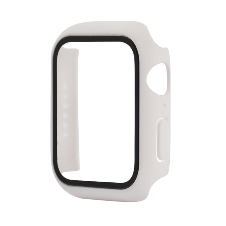Shockproof PC+Tempered Glass Protective Case with Packed Carton For Apple Watch Series 6 & SE & 5 & 4 40mm(White)