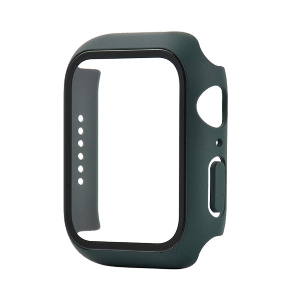 Shockproof PC+Tempered Glass Protective Case with Packed Carton For Apple Watch Series 6 & SE & 5 & 4 40mm(Dark Green)