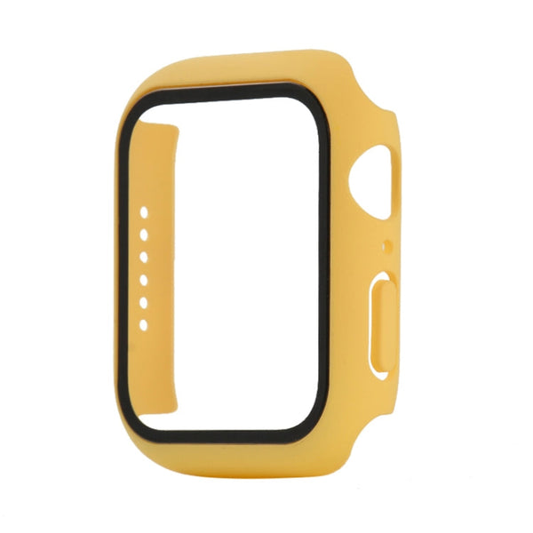 Shockproof PC+Tempered Glass Protective Case with Packed Carton For Apple Watch Series 6 & SE & 5 & 4 40mm(Yellow)