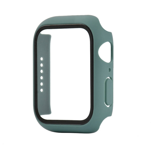 Shockproof PC+Tempered Glass Protective Case with Packed Carton For Apple Watch Series 6 & SE & 5 & 4 40mm(Official Green)