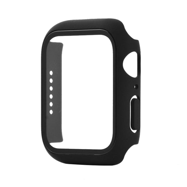 Shockproof PC+Tempered Glass Protective Case with Packed Carton For Apple Watch Series 6 & SE & 5 & 4 40mm(Black)