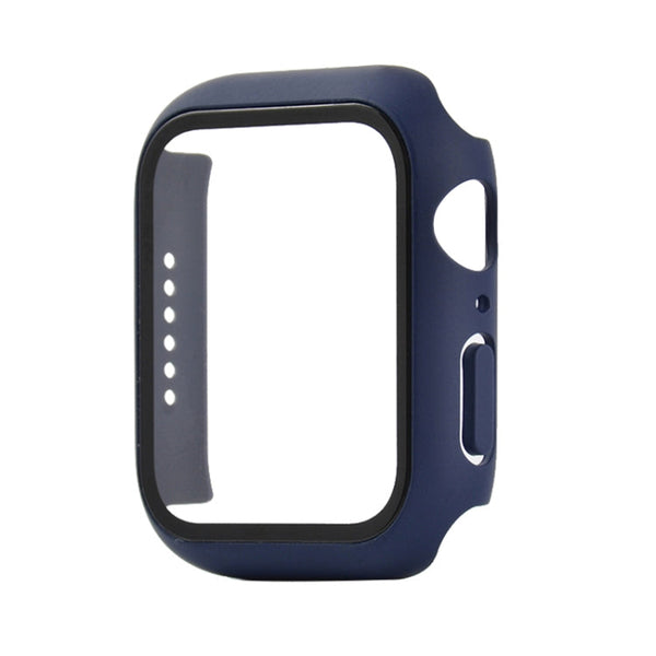 Shockproof PC+Tempered Glass Protective Case with Packed Carton For Apple Watch Series 6 & SE & 5 & 4 40mm(Midnight Blue)