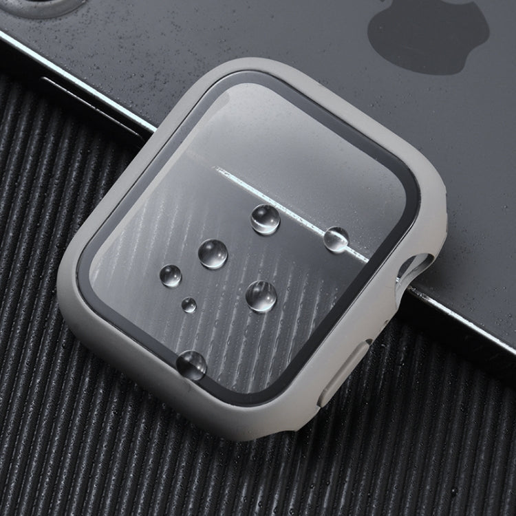 Shockproof PC+Tempered Glass Protective Case with Packed Carton For Apple Watch Series 6 & SE & 5 & 4 40mm(Black)