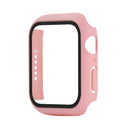 Shockproof PC+Tempered Glass Protective Case with Packed Carton For Apple Watch Series 3 & 2 & 1 38mm(Red Pink)