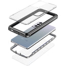 For Samsung Galaxy S21 5G Waterproof Dustproof Shockproof Transparent Acrylic Protective Case(Black)