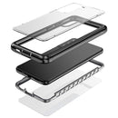For Samsung Galaxy S21 FE 5G Waterproof Dustproof Shockproof Transparent Acrylic Protective Case(Black)