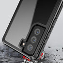 For Samsung Galaxy S21 FE 5G Waterproof Dustproof Shockproof Transparent Acrylic Protective Case(Black)