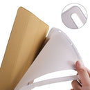 For Samsung Galaxy Tab S7 FE / Tab S7+ / Tab S8+ 3-folding Transparent Honeycomb TPU Leather Tablet Case(Gold)
