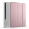 For Samsung Galaxy Tab S7 FE / Tab S7+ / Tab S8+ 3-folding Transparent Honeycomb TPU Leather Tablet Case(Rose Gold)