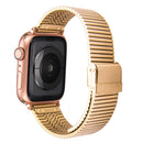 Multi-baht Steel Watch Band For Apple Watch Series 7 45mm / 6 & SE & 5 & 4 44mm / 3 & 2 & 1 42mm(Gold)