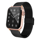 Multi-baht Steel Watch Band For Apple Watch Series 7 45mm / 6 & SE & 5 & 4 44mm / 3 & 2 & 1 42mm(Black)
