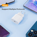 ROCK T18 20W PD USB-C / Type-C Mini Travel Charger, EU Plug(White)