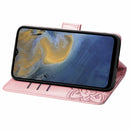 Butterfly Love Flowers Embossed Horizontal Flip Leather Case with Holder & Card Slots & Wallet & Lanyard For ZTE Blade A71(Rose Gold)