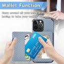 Carbon Fiber Magnetic Card Bag TPU+PU Shockproof Back Cover Case with Holder & Card Slot & Photo Frame For iPhone 13 Pro(Blue)