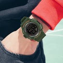 SANDA 2106 LED Digital Display Luminous Alarm Clock Men Outdoor Sports Electronic Watch(Black)