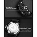 SANDA 6025 Dual Time Digital Display Luminous Calendar Waterproof Multifunctional Men Sports Quartz Watch(Black Gold)