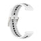 20mm Universal Colorful Hole Silicone Watch Band(White Black)