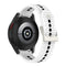 20mm Universal Colorful Hole Silicone Watch Band(White Black)