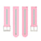 20mm Universal Colorful Hole Silicone Watch Band(Pink Mint Green)