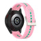 20mm Universal Colorful Hole Silicone Watch Band(Pink Mint Green)