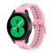 20mm Universal Colorful Hole Silicone Watch Band(Pink Mint Green)