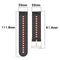 20mm Universal Colorful Hole Silicone Watch Band(Pink Mint Green)