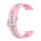 20mm Universal Colorful Hole Silicone Watch Band(Pink Mint Green)