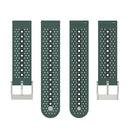 20mm Universal Colorful Hole Silicone Watch Band(Olive Green Black)