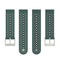 20mm Universal Colorful Hole Silicone Watch Band(Olive Green Black)