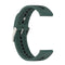 20mm Universal Colorful Hole Silicone Watch Band(Olive Green Black)